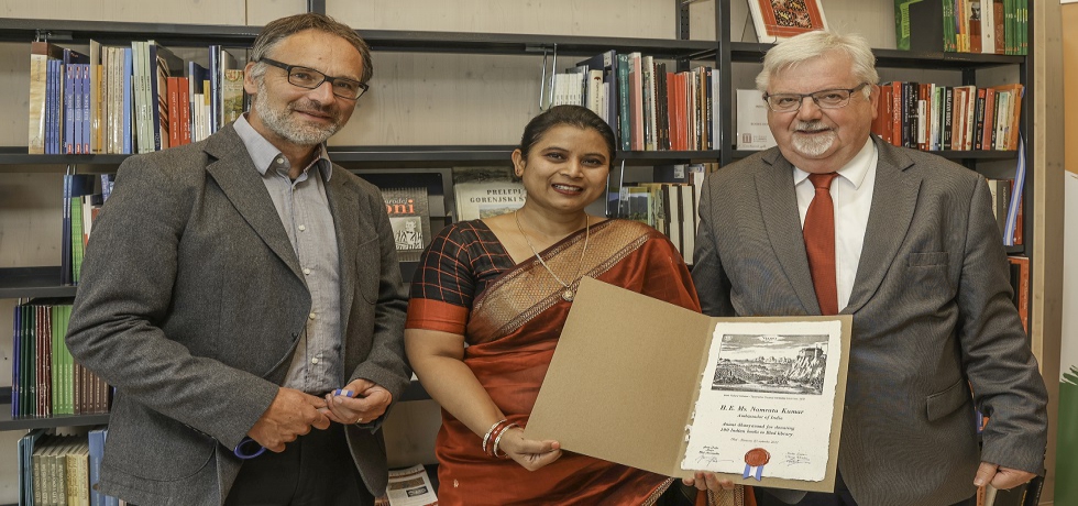 Embassy of India and the Municipality of Bled solemnly inaugurated the India Corner at the Library of the Bled Intergenerational Centre on 20 September 2022